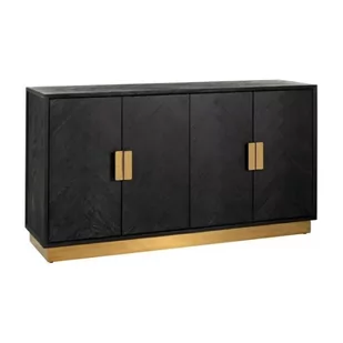 Komoda Glamour BLACKBONE GOLD czterodrzwiowa, czarny/złoty - Komody - miniaturka - grafika 1