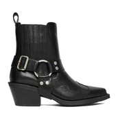Botki damskie - Kowbojki Badura EO-BAILE-07100-25 Czarny - miniaturka - grafika 1