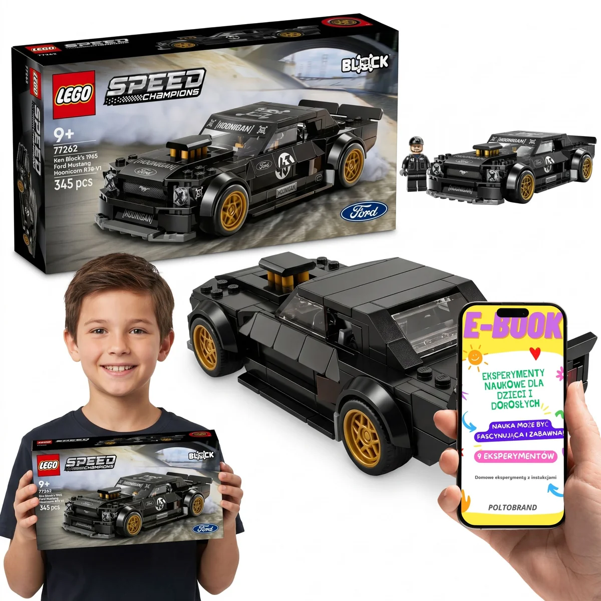 LEGO Speed Champions Ford Mustang Hoonicorn Kena Blocka 77262 • 345 el.