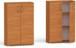 Regał komoda do biura Pola 2D 110 x 80 cm Olcha, 3 półki - Półki do salonu - miniaturka - grafika 1