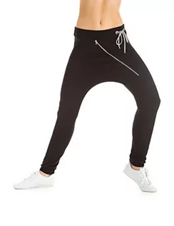 Spodnie damskie - WINSHAPE Winshape Damskie spodnie treningowe czas wolny Dance Zipper, czarne, XS, WH4 WH4-SCHWARZ-XS_schwarz_XS - grafika 1