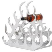 Stojaki na wino - vidaXL vidaXL Aluminiowy stojak na 11 butelek wina srebrny - miniaturka - grafika 1