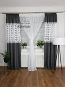 Zasłony - Zasłony ozdobne, wycinane laserowo- ciemnoszara, zasłona dekoracyjna - miniaturka - grafika 1