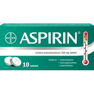 ASPIRIN 500 mg lek przeciwbólowy, 10 tabletek - Przeziębienie i grypa - miniaturka - grafika 2