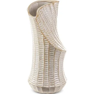Wazon Ceramiczny Liza 18X18X40 Kremowy - Wazony i flakony - miniaturka - grafika 1