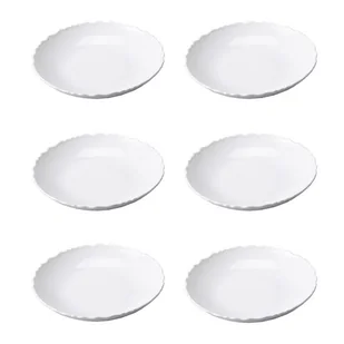 Zestaw talerzy głębokich porcelanowych 25 cm SUBLIME - Serwisy obiadowe - miniaturka - grafika 1
