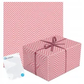 Scrapbooking - PAPIER prezentowy do PAKOWANIA na prezenty święta urodziny RÓŻOWY OZDOBNY - miniaturka - grafika 1