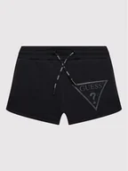 Spodenki damskie - Guess Szorty sportowe J2RD08 FL03S Granatowy Regular Fit - miniaturka - grafika 1