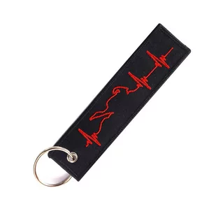 Brelok Do Kluczy Linia Życia Czerwona Motocykl - Akcesoria motoryzacyjne - miniaturka - grafika 1