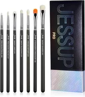 Pędzle do makijażu - Jessup Pro Zestaw 7 Pędzli T334 Black/Silver - miniaturka - grafika 1