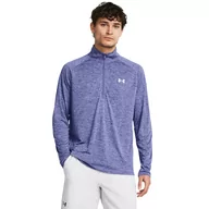 Koszulki sportowe męskie - Męska bluza treningowa nierozpinana bez kaptura Under Armour UA Tech 2.0 1/2 Zip - fioletowa - UNDER ARMOUR - miniaturka - grafika 1