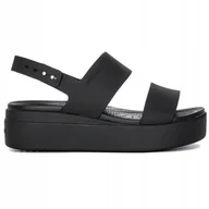 Sandały damskie - Crocs sandały damskie Brooklyn Low Wedge platforma rozmiar 41,5 - miniaturka - grafika 1