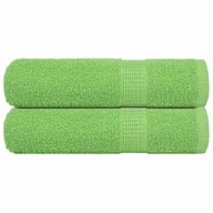 Ręczniki - vidaXL Ręczniki do rąk, 2 szt, zielone jabłko, 50x100 cm, bawełna100% - miniaturka - grafika 1
