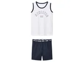 Piżamy chłopięce - pepperts!® Piżama chłopięca z bawełny (top + spodenki) (146/152, Biały/granatowy) - miniaturka - grafika 1