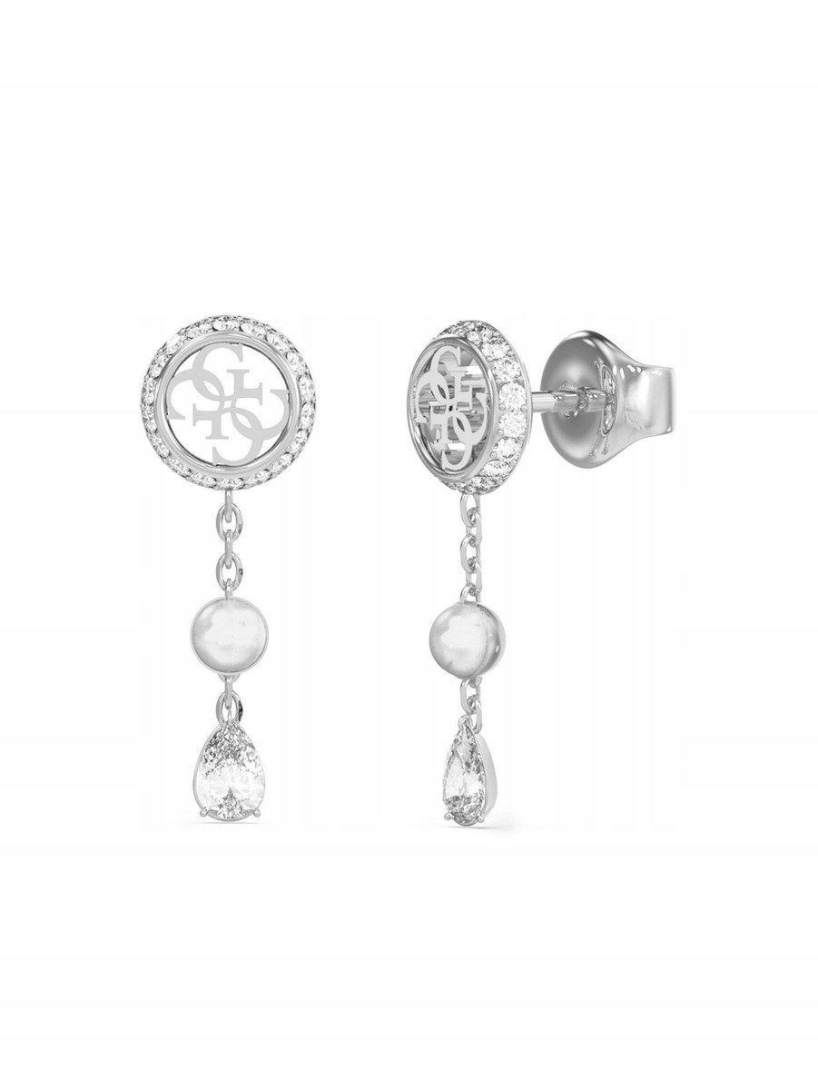 Kolczyki GUESS srebrne wiszące NA PREZENT JUBE05521JW-RH