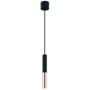 Orlicki Design Slimi lampa wisząca czarny różowe złoto OR80827 - Lampy sufitowe - miniaturka - grafika 1