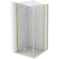 Kabiny prysznicowe - Mexen Mist-F Duo kabina prysznicowa składana 80 x 80 cm, transparent, złota szczotkowana - 8A6-080L-080P-55-00 - miniaturka - grafika 1