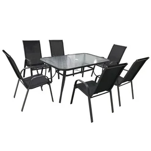 Patio DENVER KOMPLET MEBLI OGRODOWYCH 7 ELEMENTÓW ANTRACYT 47812 - Meble ogrodowe - miniaturka - grafika 1