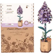 Puzzle - Drewniane Puzzle Model 3D DIY Robotime - Kwiat Bzu Lilac - miniaturka - grafika 1