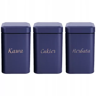 Pojemnik Kuchenny Kawa Herbata Cukier 3 Szt Puszki - Herbata - miniaturka - grafika 1
