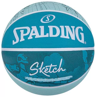 Spalding Sketch Crack Ball 84380Z, piłka do koszykówki niebieska - Koszykówka - miniaturka - grafika 1