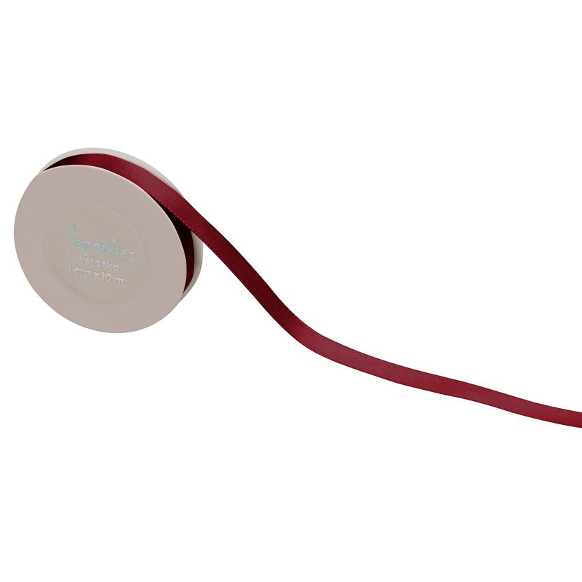 SPARKLEZ Wstążka bordowa 1cm 10m