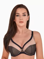 Biustonosze - Biustonosz Semi-Soft Kim 1211 półusztywniany czarno-beżowy  H80 - miniaturka - grafika 1