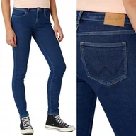 Spodnie damskie - Wrangler SKINNY Willow DżINS CIEMNE DAMSKIE SPODNIE JEANSOWE RURKI W26 L30 - miniaturka - grafika 1