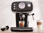 Ekspresy do kawy - SilverCrest SEMS 1100 B2 Czarny - miniaturka - grafika 1