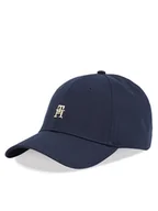 Czapki damskie - Tommy Hilfiger Czapka z daszkiem Elevated Chic Cap AW0AW17128 Granatowy - miniaturka - grafika 1
