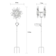 Lampy ogrodowe - Globo Lampa solarna LED 36578, szpikulec do ziemi, rdzawobrązowy, metal, szkło - miniaturka - grafika 1