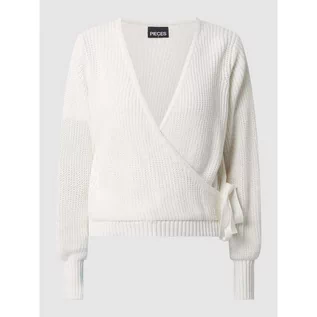 Swetry damskie - Kardigan z bawełny ekologicznej model Olivia - Pieces - grafika 1