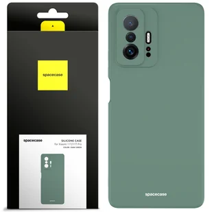 Spacecase Etui Silicone Case Xiaomi 11T/11T Pro dark green - Etui i futerały do telefonów - miniaturka - grafika 1