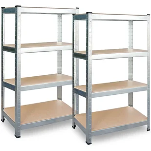 Regał metalowy magazynowy, zestaw 2 szt, 174x80x40 cm, Plonos, PL-701 - Regały biurowe - miniaturka - grafika 1