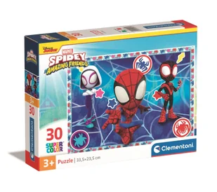 Clementoni, Puzzle 30: Super Kolor. Spidey and His Amazing Friends - Puzzle - miniaturka - grafika 1