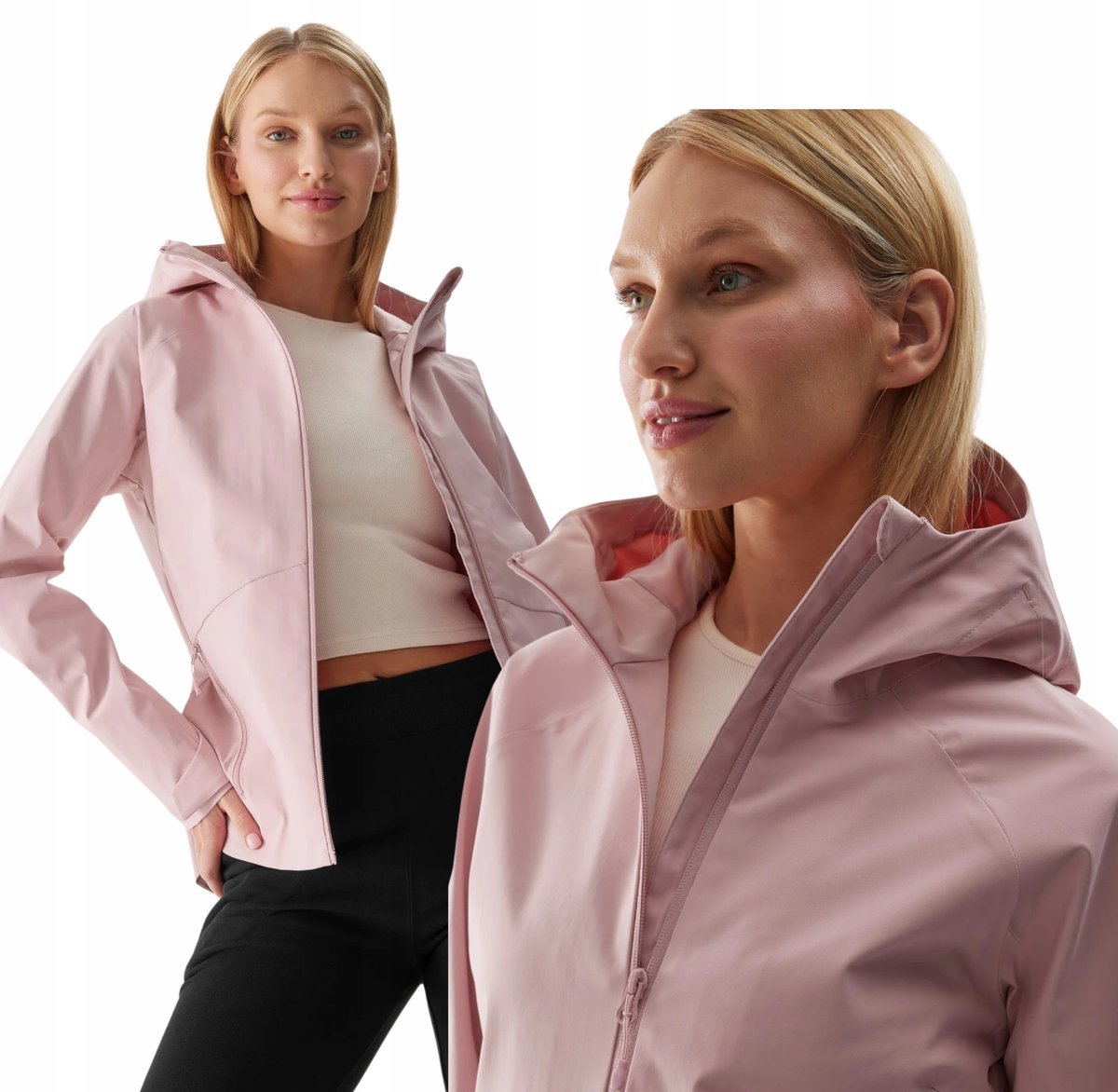 Kurtka damska przejściowa z membrana NeoDry 5K 4F 4FWSS24TTJAF428-56S Różowy