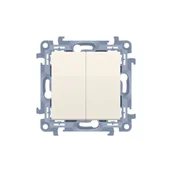 Wyłączniki światła i elektryczne - LEDart podwójny podświetlany kremowy CW5L.01/41 Kontakt Simon10 - miniaturka - grafika 1