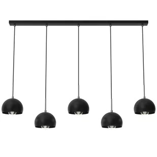 Euluna Lampa wisząca Cool, 5-punktowa długa, czarna - Lampy sufitowe - miniaturka - grafika 3