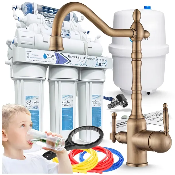 Filtr Do Wody Pitnej System Zmiękczania Uzdatniania Pod Zlew ZESTAW Bateria
