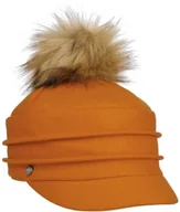 Czapki damskie - Czapka Kaszkiet z Pomponem Valuvia by Lierys, pomarańczowy, One Size - miniaturka - grafika 1