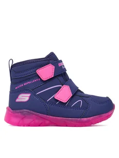 Skechers Śniegowce Illumi-Brights 319310N NVMT Granatowy - Buty dla dziewczynek - miniaturka - grafika 1
