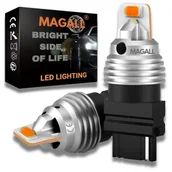 Żarówki samochodowe - ŻARÓWKI LED P27W 3156 MAGALL POMARAŃCZOWE MOCNE KIERUNKOWSKAZY 12V - miniaturka - grafika 1