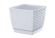 Donice - Prosperplast Doniczka Ratolla Square DRLK250 biała - miniaturka - grafika 1