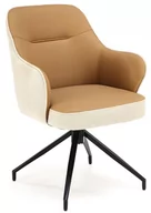 Fotele i krzesła biurowe - Brązowy obrotowy fotel tapicerowany - Cobi - miniaturka - grafika 1