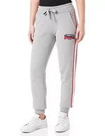 Spodnie damskie - Lonsdale Damskie spodnie do biegania Keereen, Marl Grey/Navy/Red, M - miniaturka - grafika 1