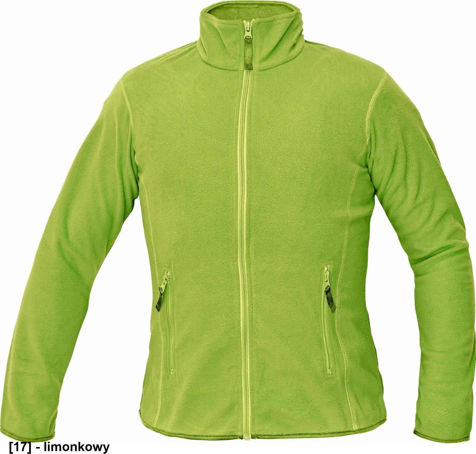 CERVA GOMTI Damski polar z mikropolaru z kołnierzem - 100% poliester, 180g/m2 - ciemnoróżowy L