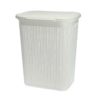 Kosze na bieliznę - Kosz na bieliznę 50 l WILLOW biały - miniaturka - grafika 1