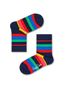 Happy Socks Stripe, kolorowe i zabawne, Skarpety dla dzieci, Niebieski-Zielony-Pomarańczowy-Czerwony-Żółty (12-24M) - Skarpetki damskie - miniaturka - grafika 1