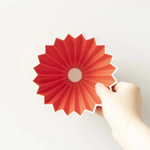 ORIGAMI Ceramiczny Origami Dripper M Czerwony 99300267 - Zaparzacze i kawiarki - miniaturka - grafika 3