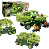 Samochody i pojazdy dla dzieci - Zestaw Szkielet Dinozaura Interaktywny Transporter Quad Motor Auto Samochód - miniaturka - grafika 1